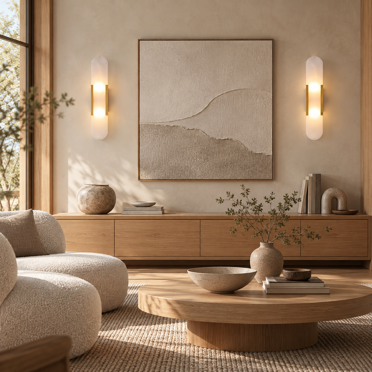 Luminaires naturels style japandi Image