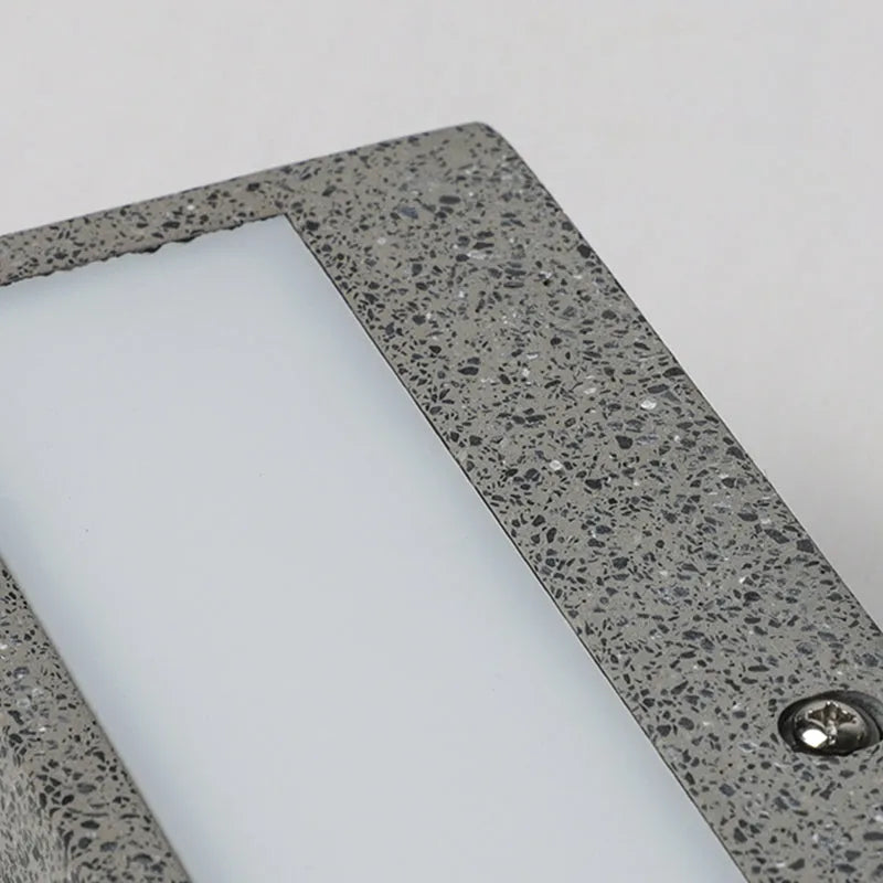 Applique murale extérieure en béton Fyra – LED rectangulaire, noire ou blanche