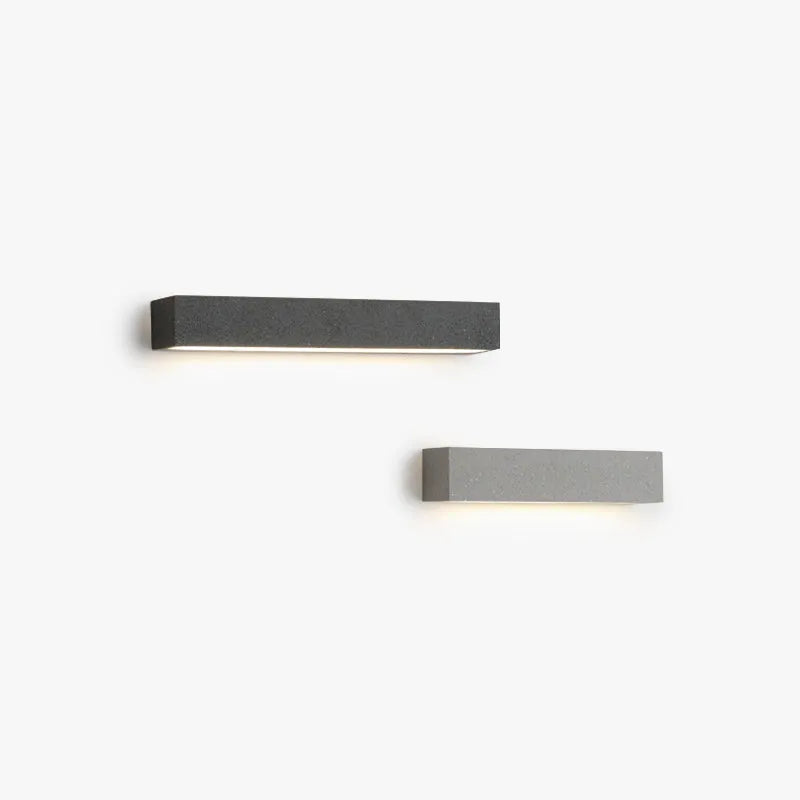 Applique murale extérieure en béton Fyra – LED rectangulaire, noire ou blanche