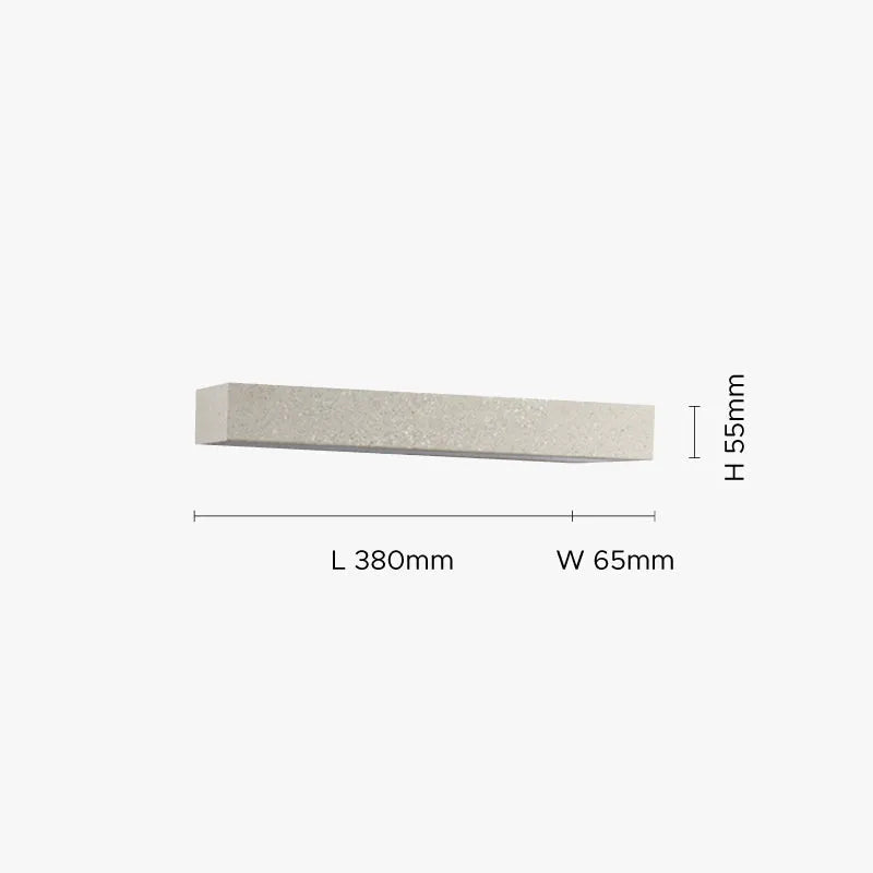 Applique murale extérieure en béton Fyra – 38 cm / Blanc
