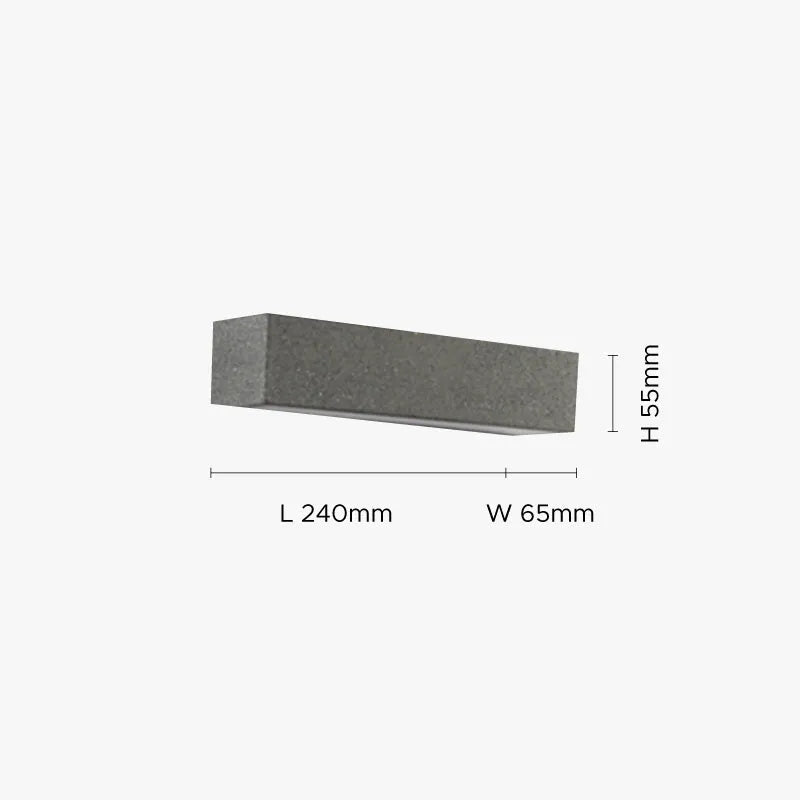 Applique murale extérieure en béton Fyra – 24 cm / Noir