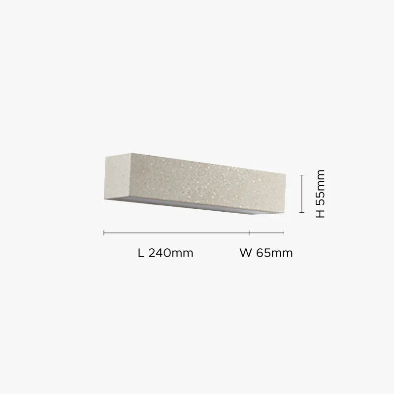 Applique murale extérieure en béton Fyra – LED rectangulaire, noire ou blanche