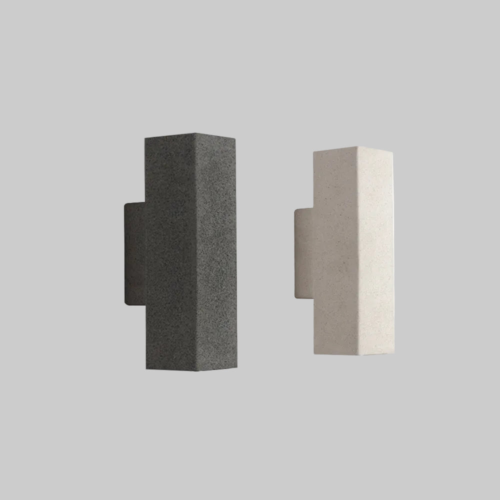 Applique murale extérieure carrée en béton Ray – Minimaliste, simple ou double tête