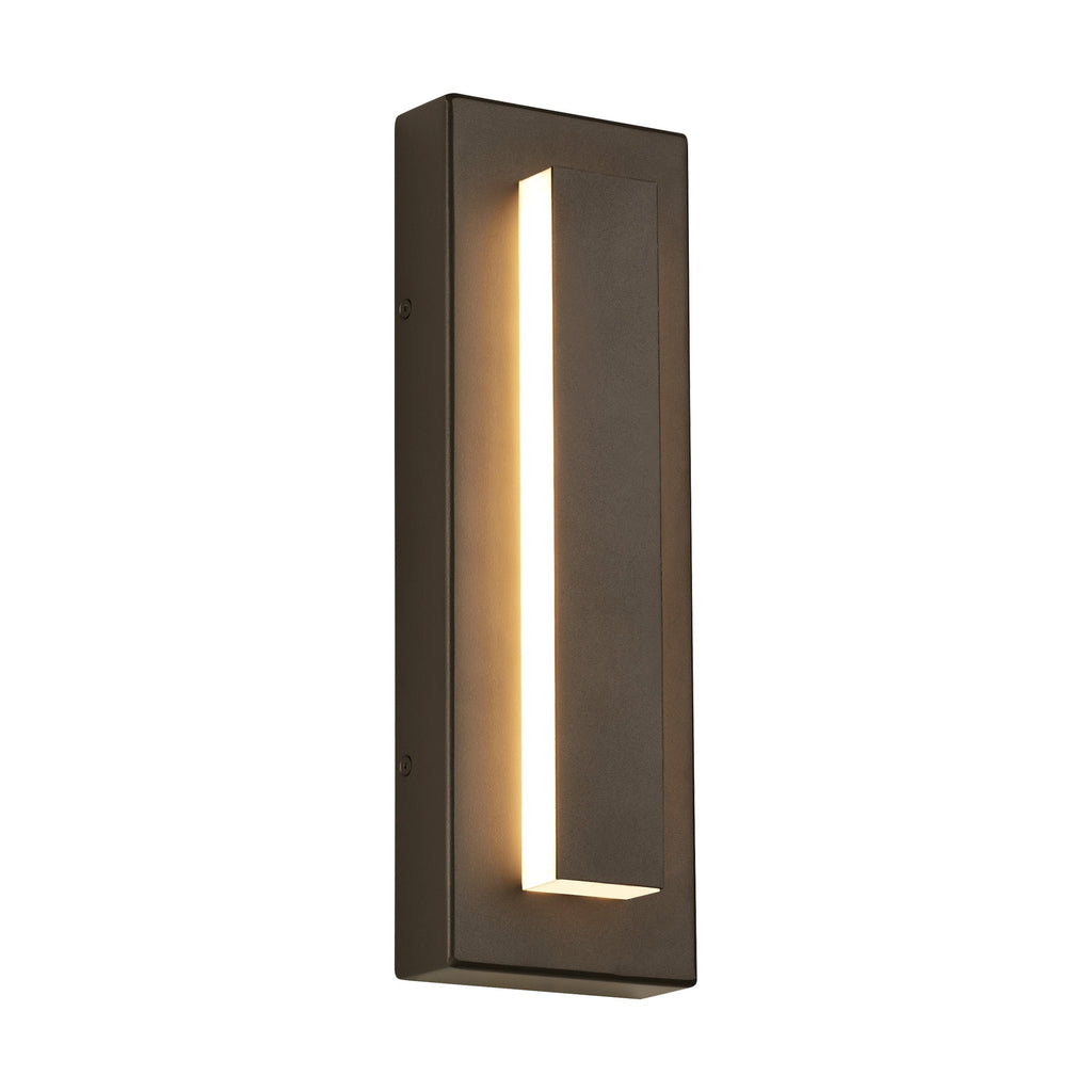 Applique murale extérieure carrée Kasso – 38 cm / Noir / Blanc chaud