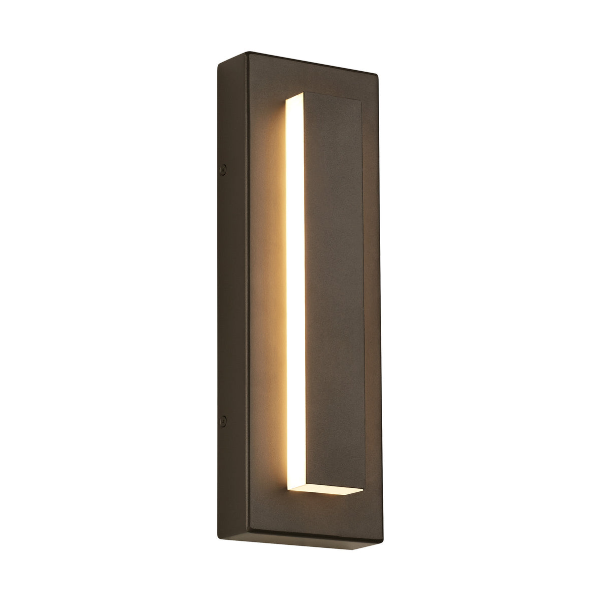 Applique murale extérieure carrée Kasso – 38 cm / Noir / Blanc chaud