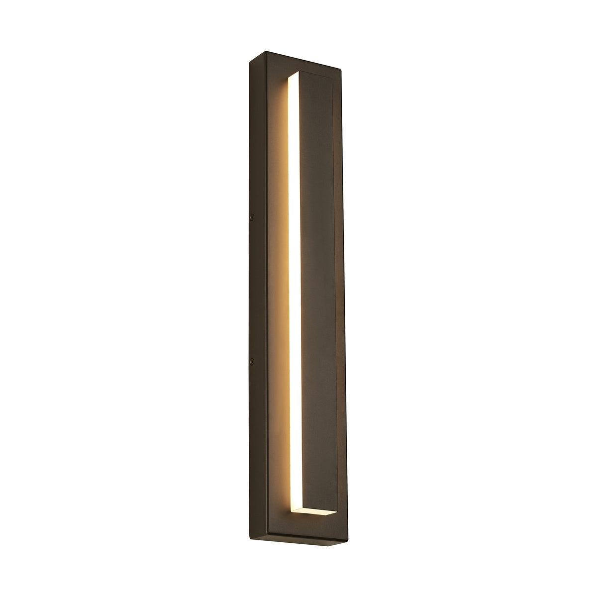 Applique murale extérieure carrée Kasso – 66 cm / Noir / Blanc chaud