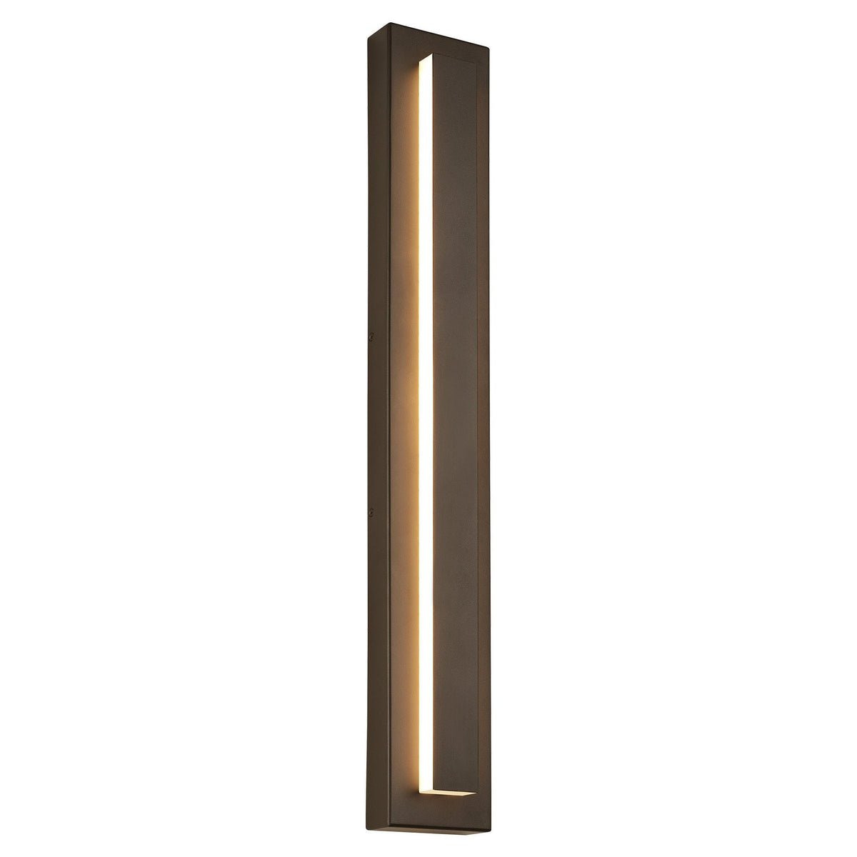Applique murale extérieure carrée Kasso – 91 cm / Noir / Blanc chaud