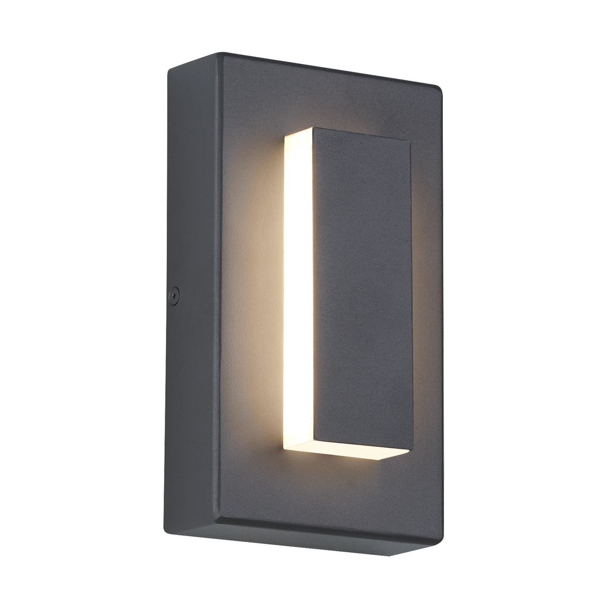 Applique murale extérieure carrée Kasso – 20 cm / Noir / Blanc chaud