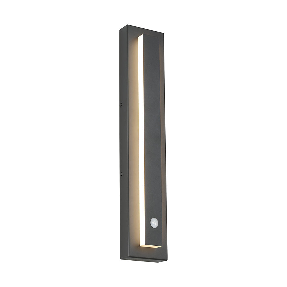 Applique murale extérieure carrée Kasso – 66 cm / Noir / Blanc neutre