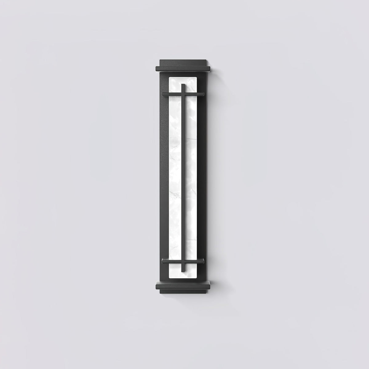 Applique murale extérieure colonne Ray – Effet albâtre, LED inox, blanc chaud ou froid