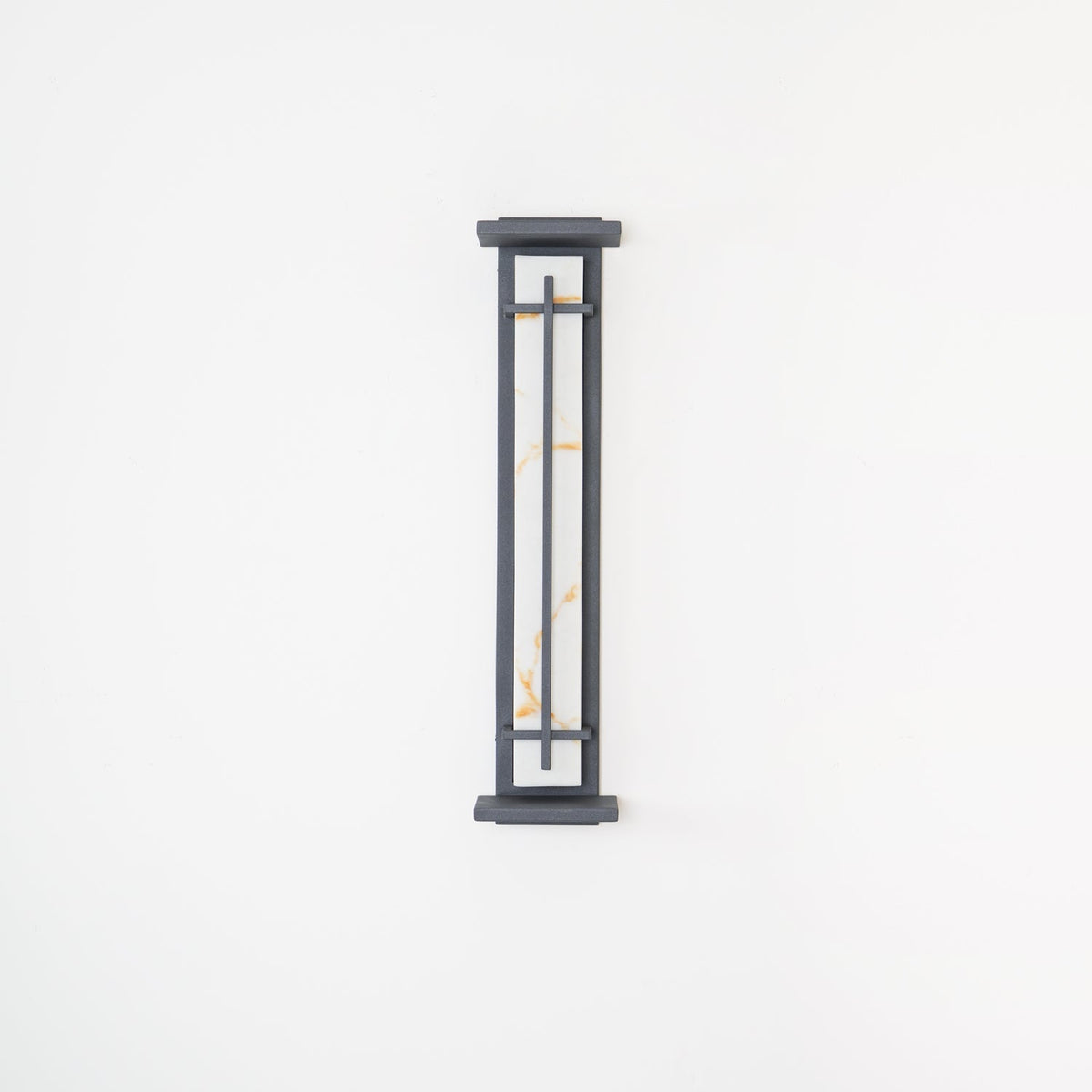 Applique murale extérieure colonne Ray – Effet albâtre, LED inox, blanc chaud ou froid