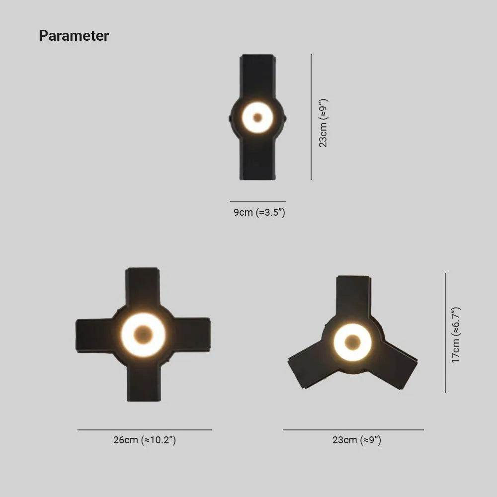 Applique murale extérieure en croix Ovelo – LED blanc chaud étanche, 2 à 4 têtes