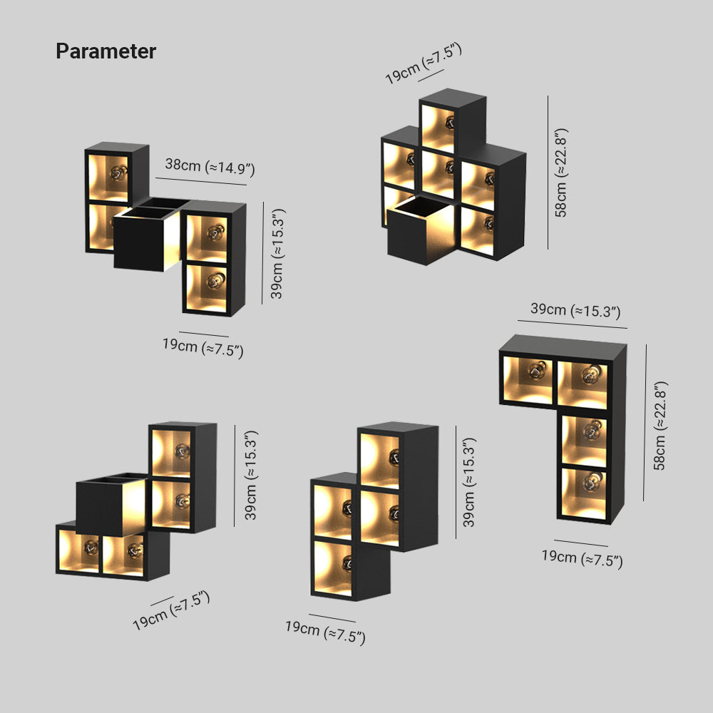 Applique murale extérieure cube Ray – G