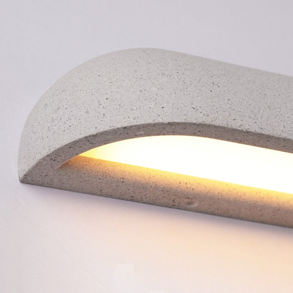 Applique murale extérieure demi-ellipse Ray – Blanc / L 42 cm