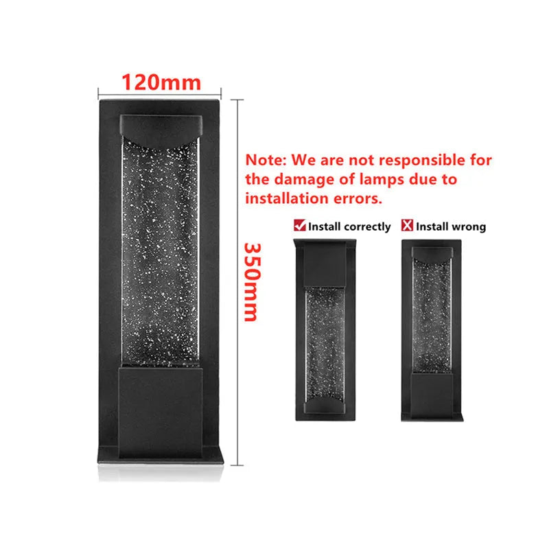 Applique murale extérieure à détecteur Beryn – LED noire, effet ciel étoilé