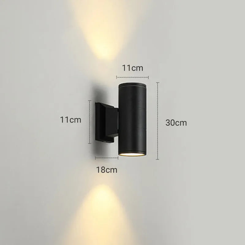 Applique murale extérieure double tête Kren – Moyen