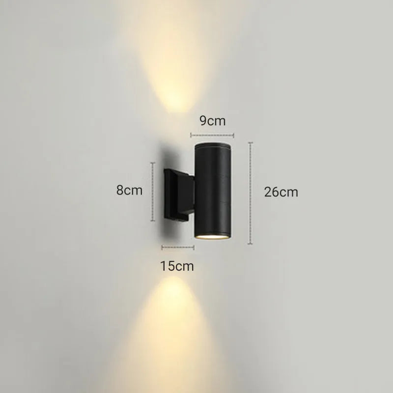 Applique murale extérieure double tête Kren – Petit