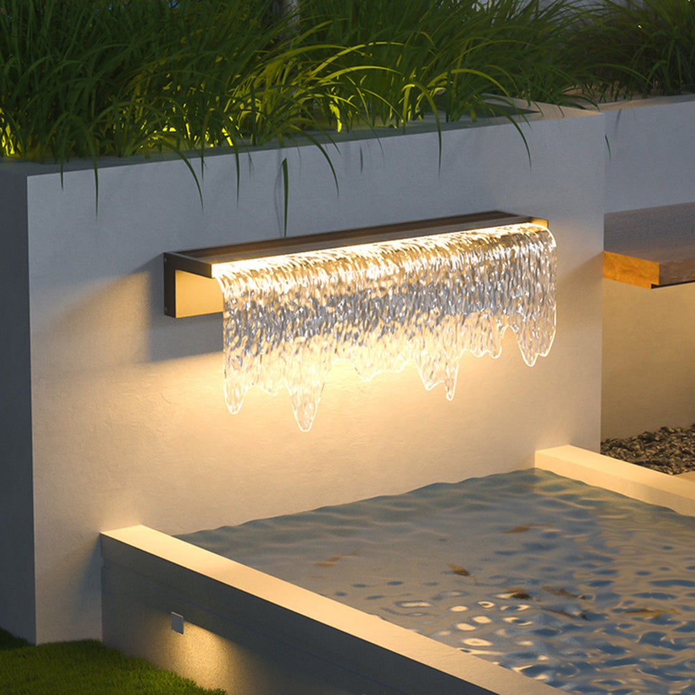 Applique murale extérieure effet eau Ray – L 60 cm / Filaire
