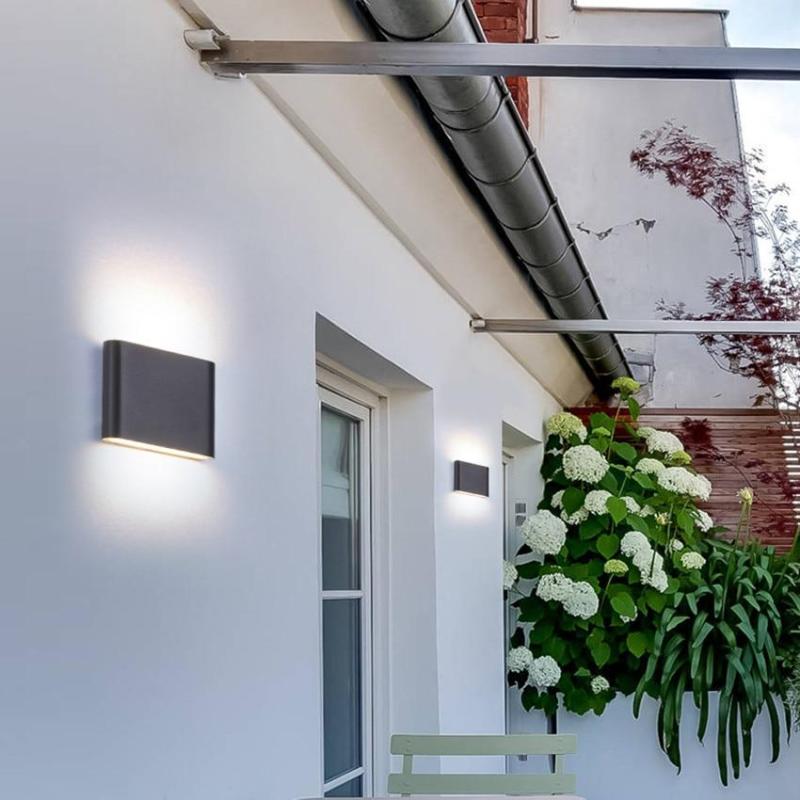 Applique murale extérieure étanche Bastro – Noir / 6 W / Blanc froid (5500-7000 K)