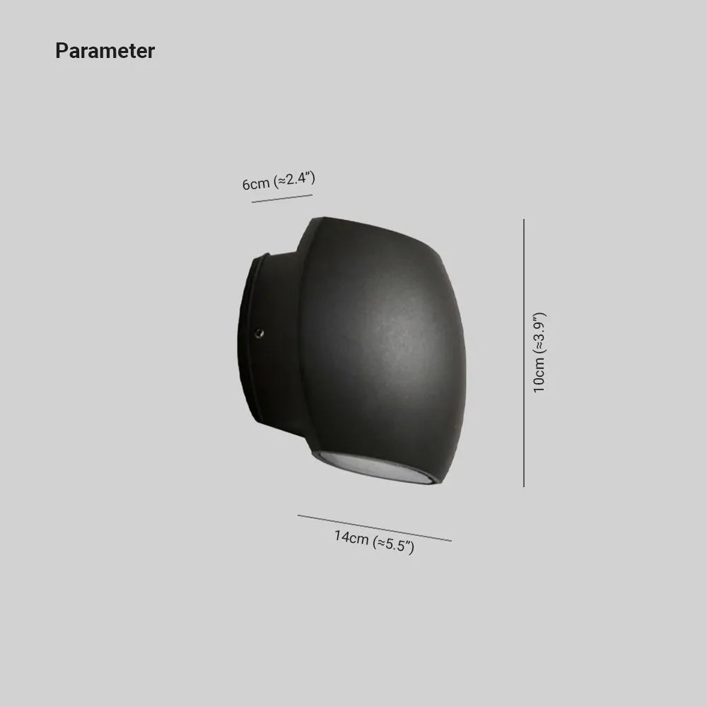 Applique murale extérieure géométrique Ray – Aluminium et verre, LED étanche noire ou grise