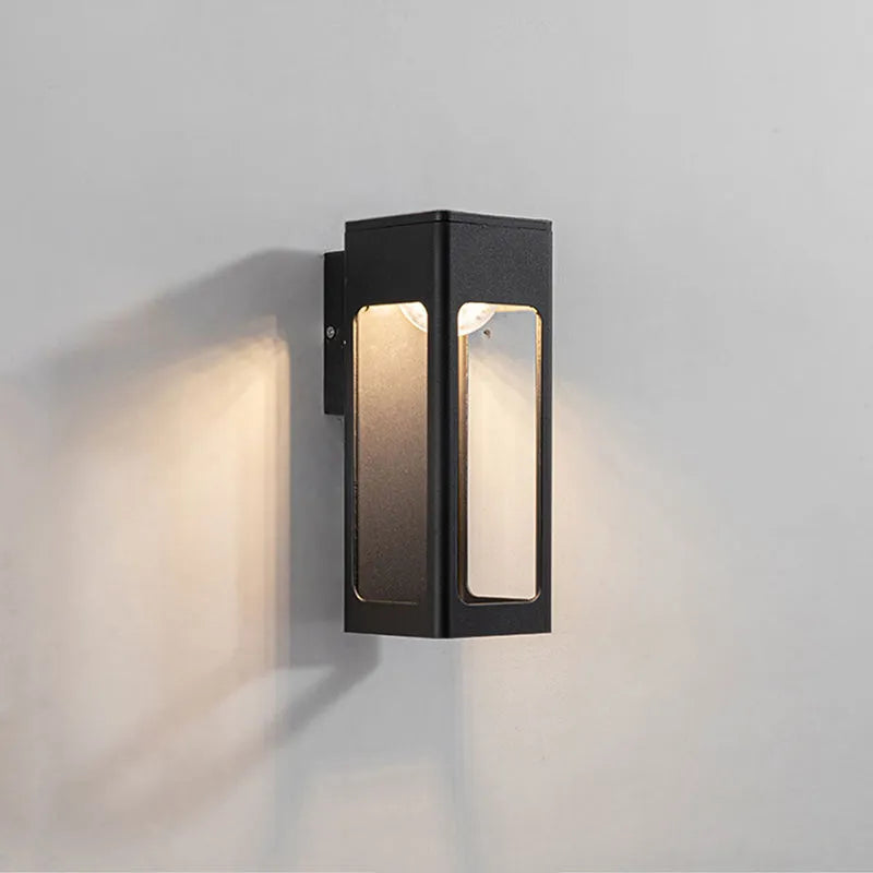 Applique murale extérieure géométrique Solith – LED étanche IP65, option détecteur