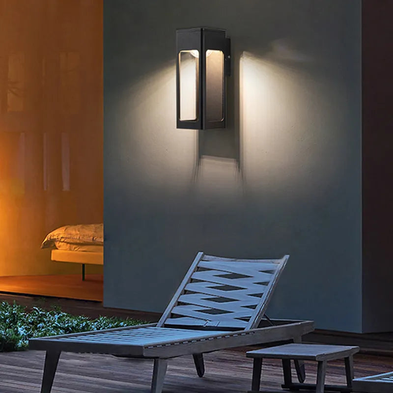 Applique murale extérieure géométrique Solith – LED étanche IP65, option détecteur