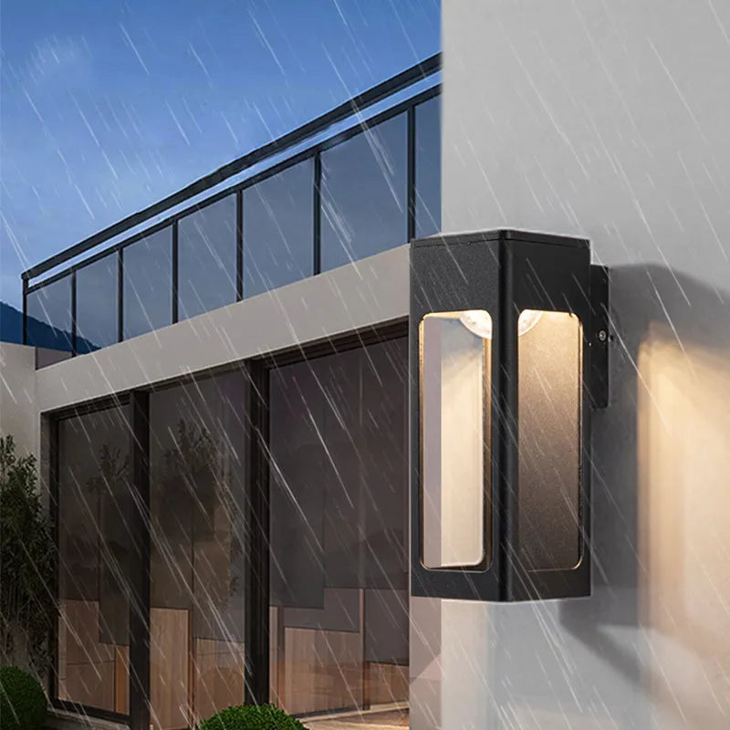 Applique murale extérieure géométrique Solith – LED étanche IP65, option détecteur