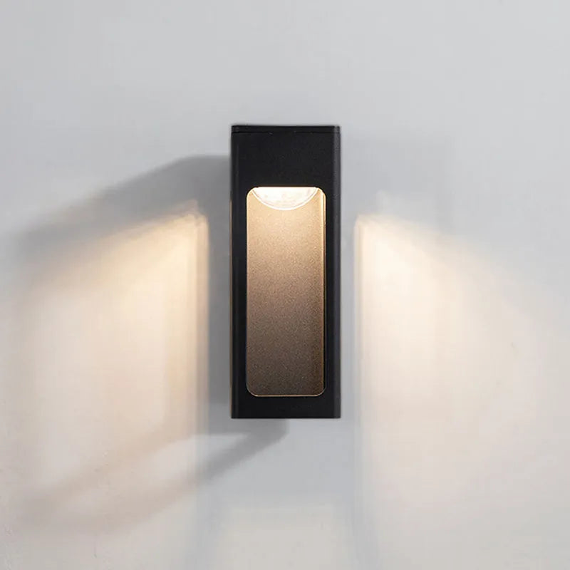 Applique murale extérieure géométrique Solith – LED étanche IP65, option détecteur