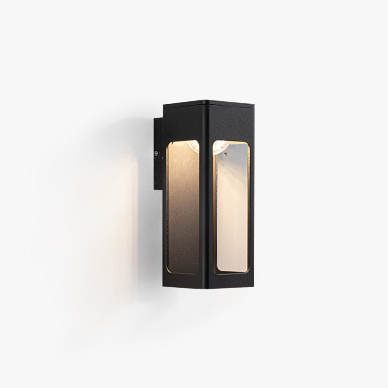 Applique murale extérieure géométrique Solith – LED étanche IP65, option détecteur