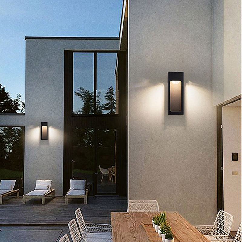 Applique murale extérieure géométrique Solith – LED étanche IP65, option détecteur
