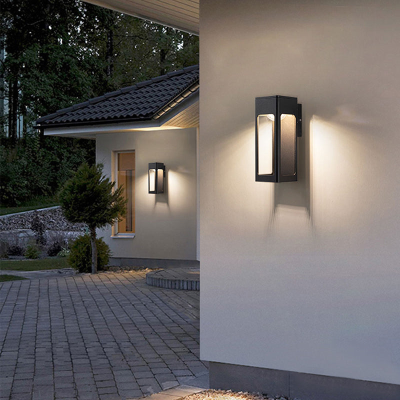 Applique murale extérieure géométrique Solith – LED étanche IP65, option détecteur