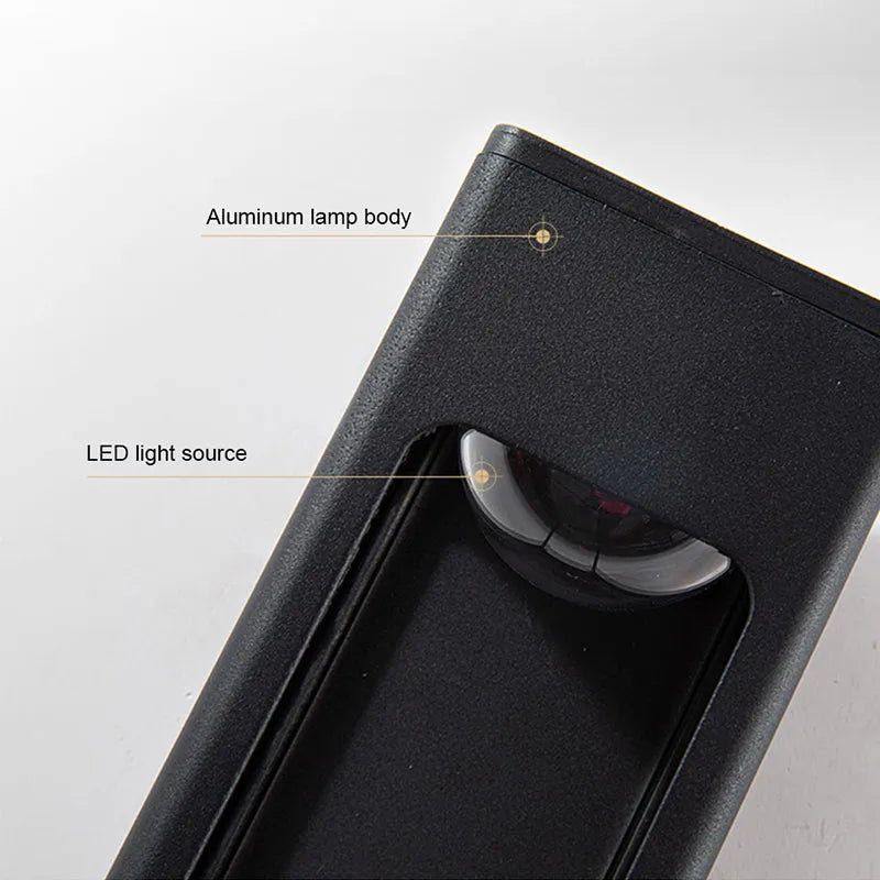 Applique murale extérieure géométrique Solith – LED étanche IP65, option détecteur