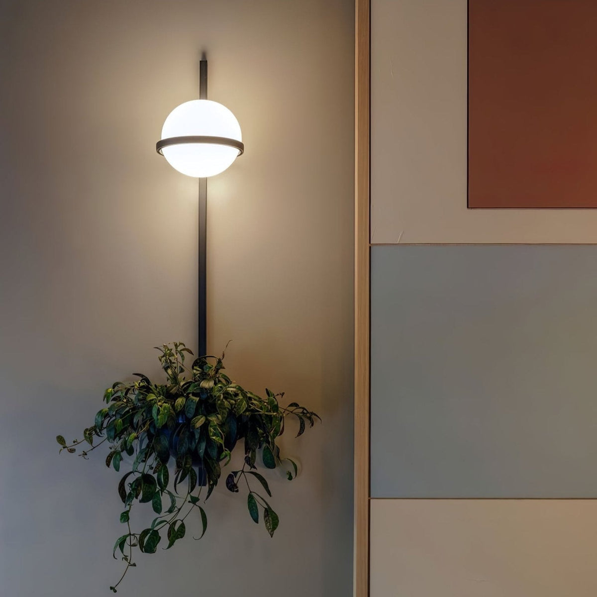 Applique murale extérieure à globes Ray – Sphères opalines LED étanches, version verticale