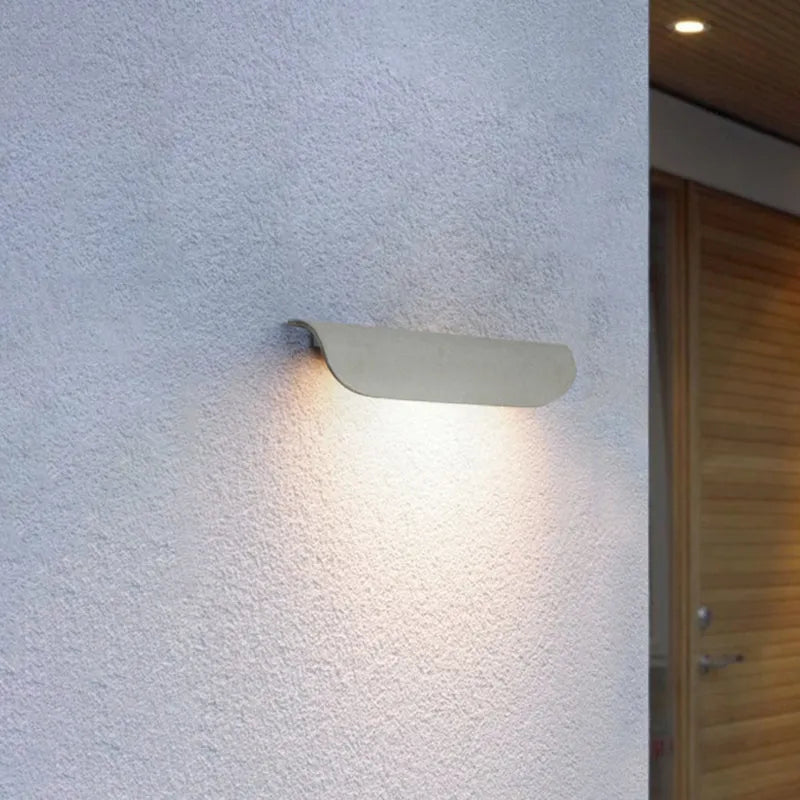 Applique murale extérieure incurvée Ray – Blanc