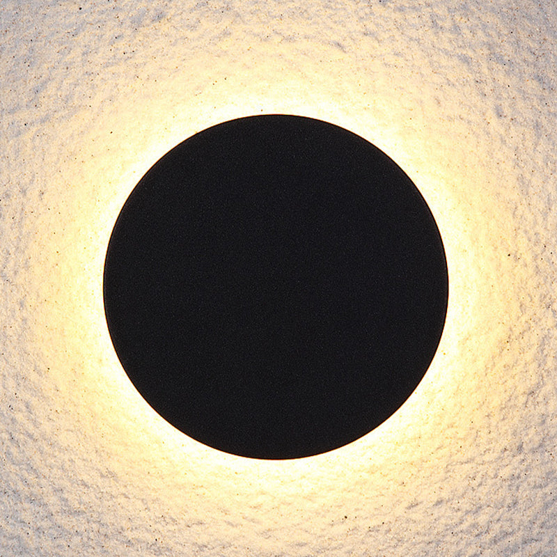 Applique murale extérieure LED Klyne – Noir / Rond – petit / Blanc chaud (2700-3500 K)