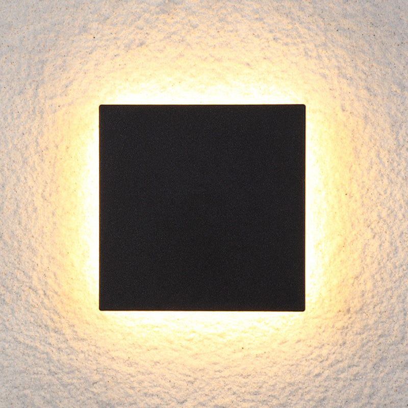 Applique murale extérieure LED Klyne – Noir / Carré – petit / Blanc chaud (2700-3500 K)