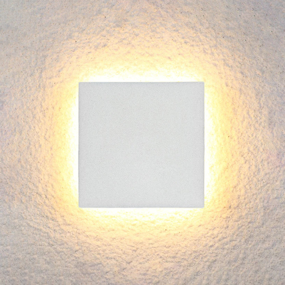 Applique murale extérieure LED Klyne – Blanc / Carré – petit / Blanc chaud (2700-3500 K)