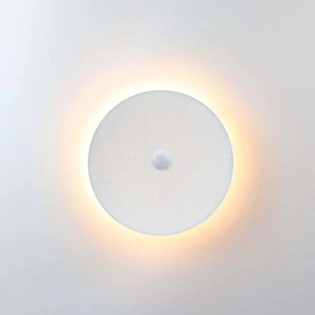Applique murale extérieure LED Klyne – Blanc / Rond – petit / Blanc chaud avec détecteur de mouvement