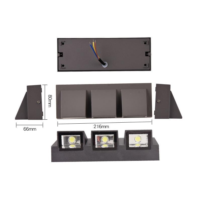 Applique murale extérieure LED Vexto – Métal noir ou gris, simple ou double tête