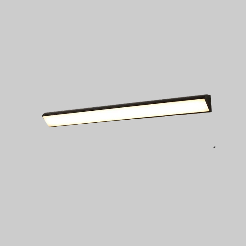 Applique murale extérieure linéaire Trin – Prisme en acrylique, LED étanche noire