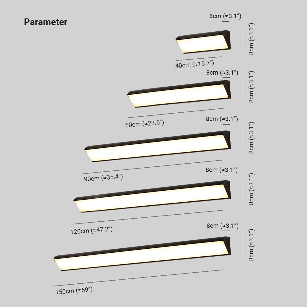 Applique murale extérieure linéaire Trin – L 40 cm / Filaire / Blanc froid