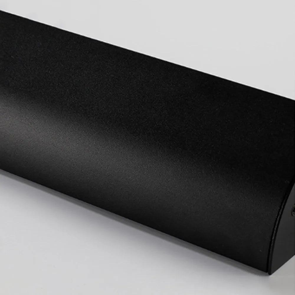 Applique murale extérieure linéaire Trin – Prisme en acrylique, LED étanche noire