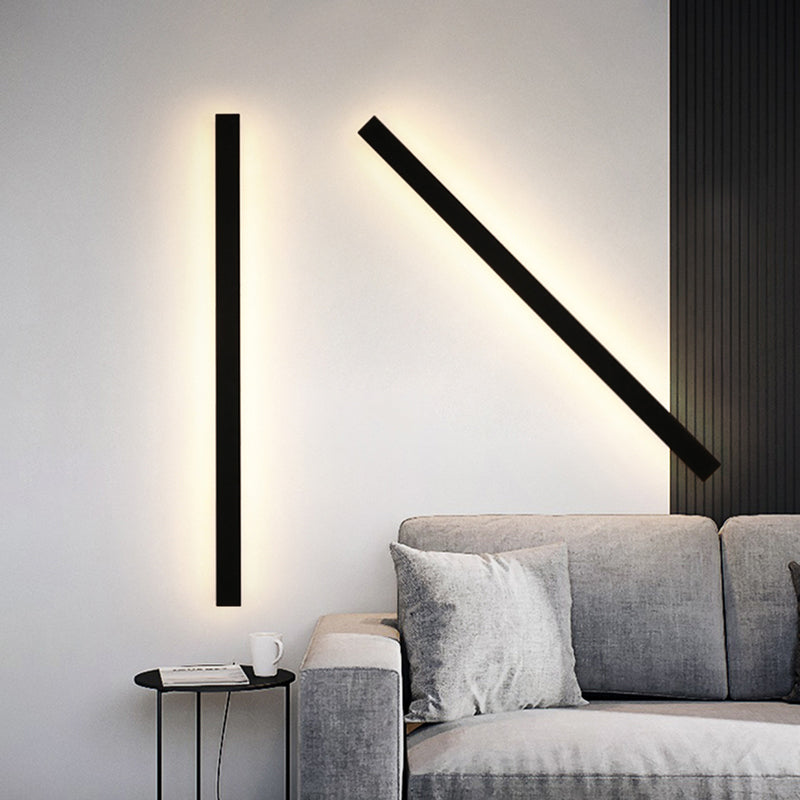 Applique murale extérieure linéaire Silex – LED noire, détecteur ou télécommande, 30 à 200 cm