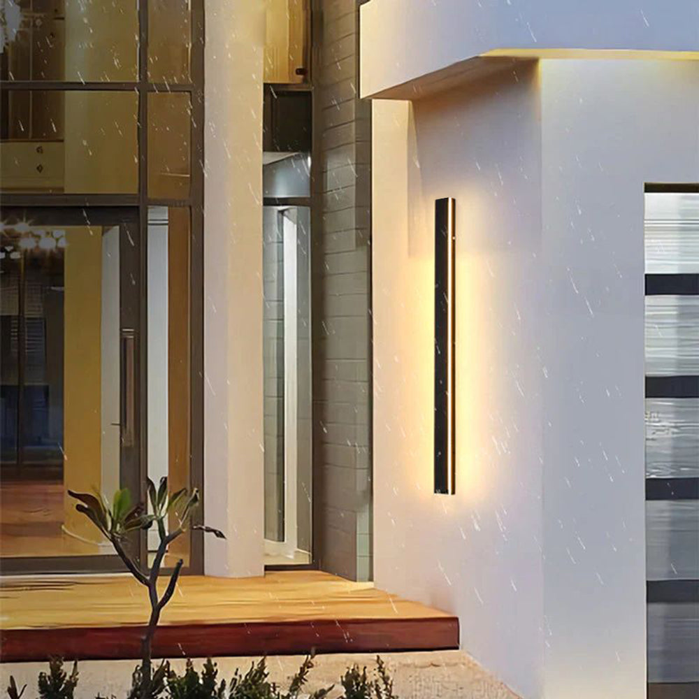 Applique murale extérieure linéaire Silex – LED noire, détecteur ou télécommande, 30 à 200 cm