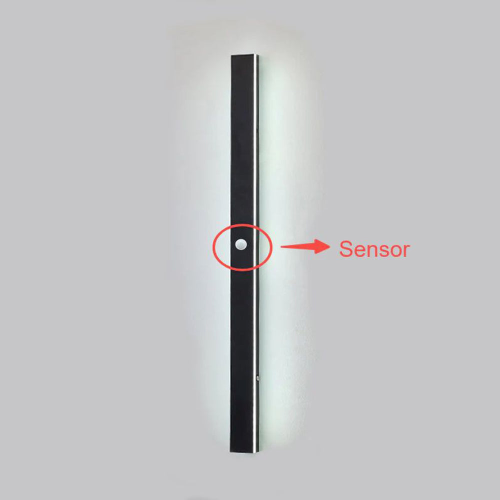 Applique murale extérieure linéaire Silex – LED noire, détecteur ou télécommande, 30 à 200 cm