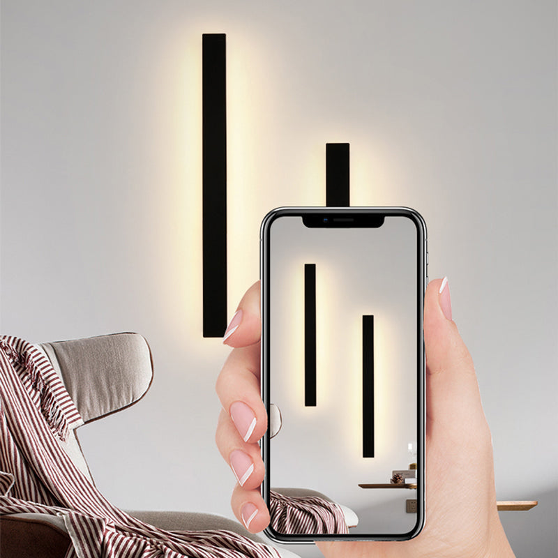 Applique murale extérieure linéaire Silex – LED noire, détecteur ou télécommande, 30 à 200 cm