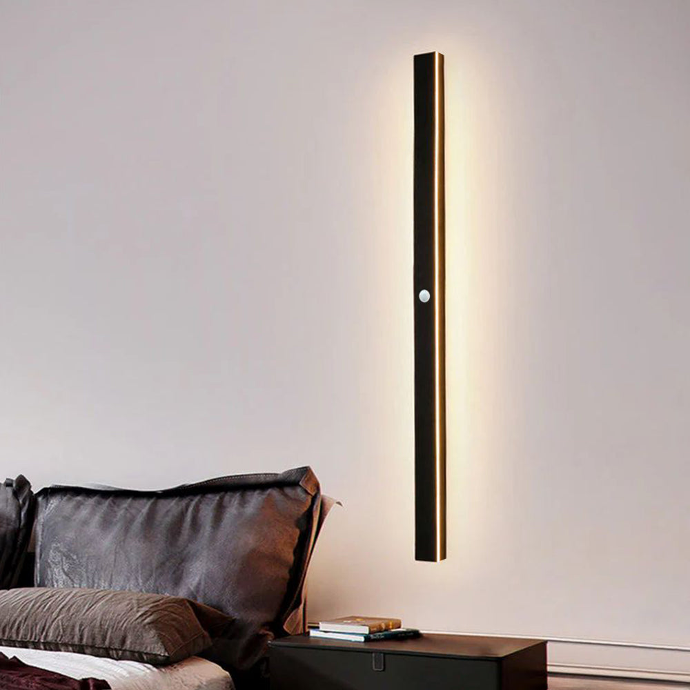 Applique murale extérieure linéaire Silex – LED noire, détecteur ou télécommande, 30 à 200 cm