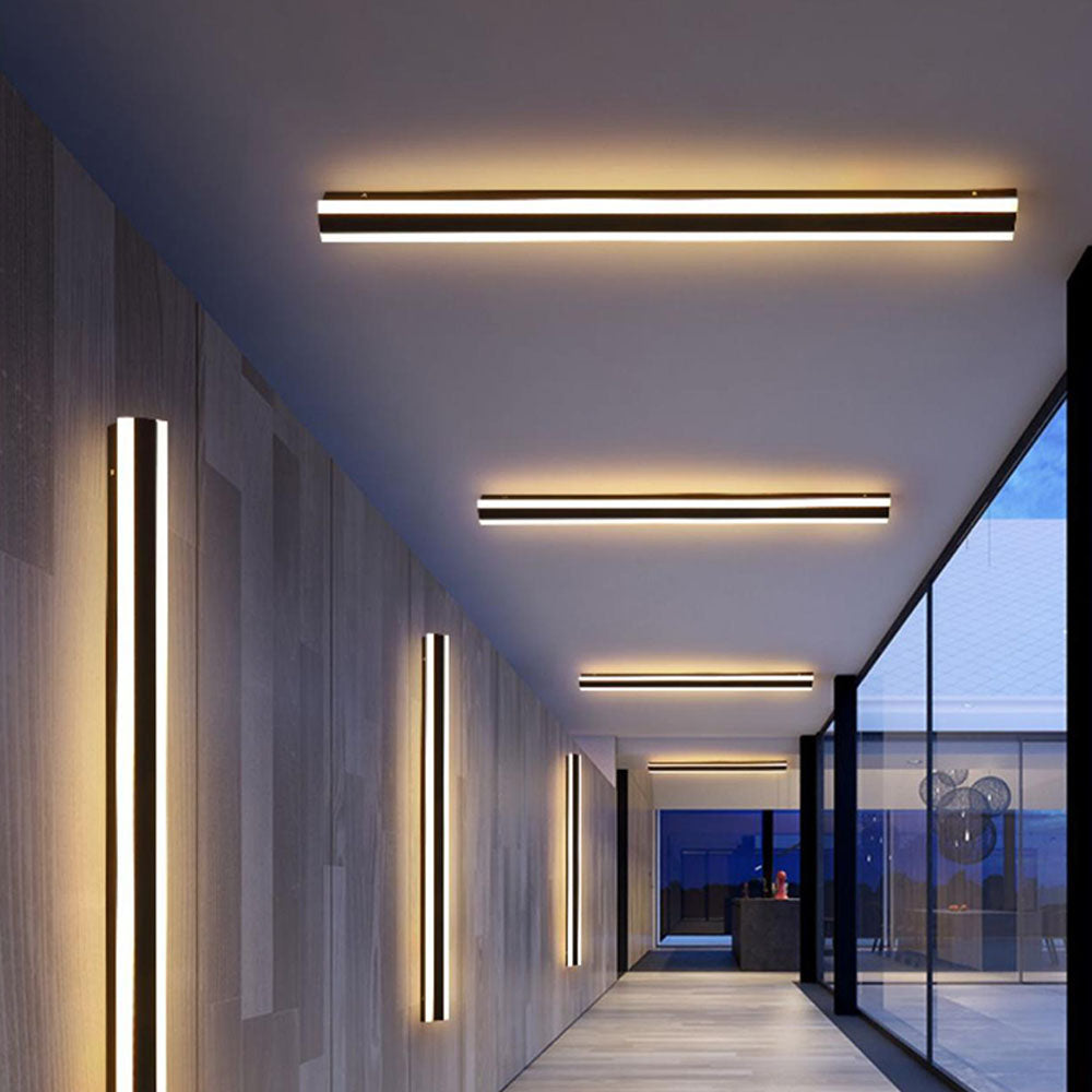 Applique murale extérieure linéaire Nexa – LED symétrique à tablette, étanche IP65