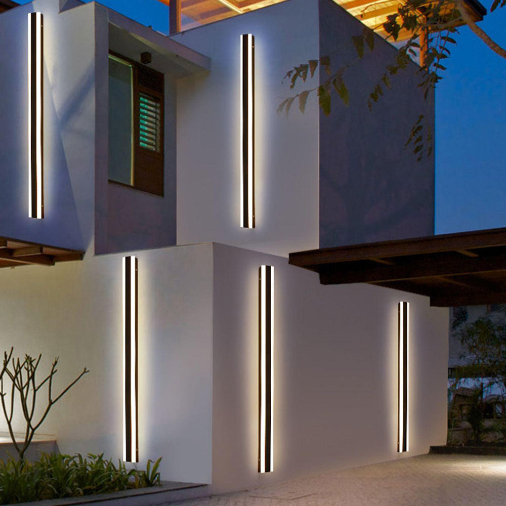 Applique murale extérieure linéaire Nexa – LED symétrique à tablette, étanche IP65