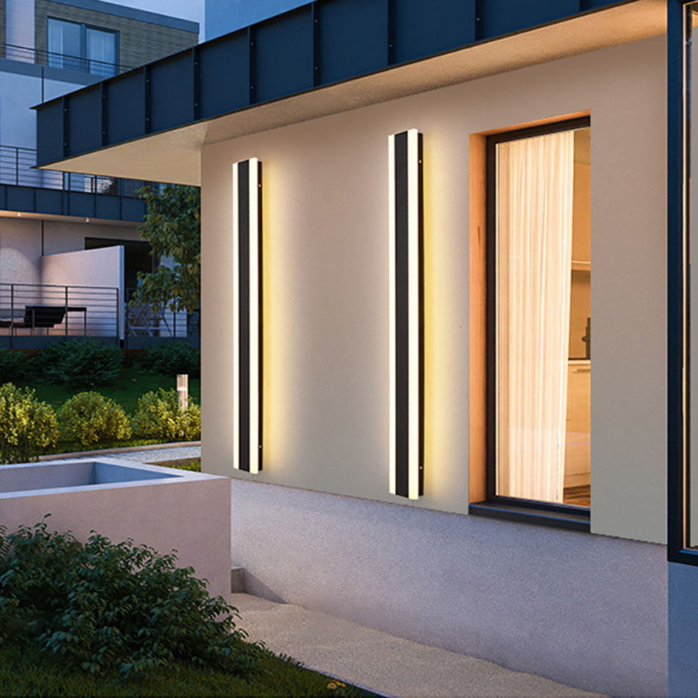 Applique murale extérieure linéaire Nexa – LED symétrique à tablette, étanche IP65